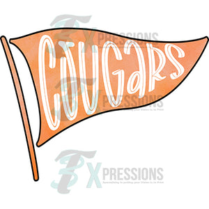 Personalized Orange Pennant FLag