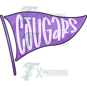 Personalized Purple Pennant FLag