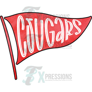 Personalized Red Pennant FLag