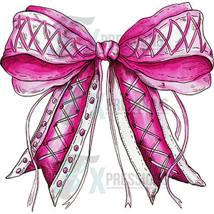 Pink Football Coquette Bow