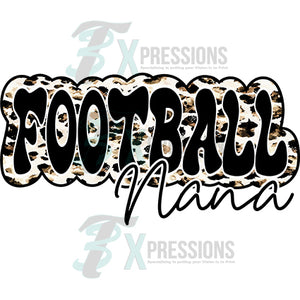 Personalized Football Mom leopard Background