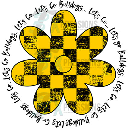 Personalized Distressed Daisy 2 color