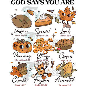 God Says you are fall