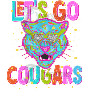 Neon Lets Go Cougars