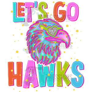 Neon Lets Go Hawks