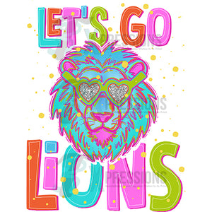 Neon Lets Go Lions