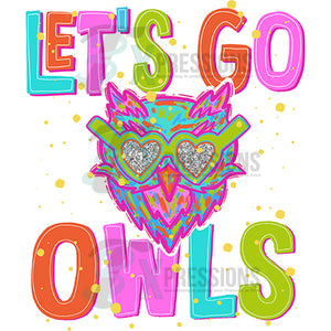 Neon Lets Go owls