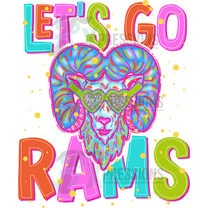 Neon Lets Go Rams