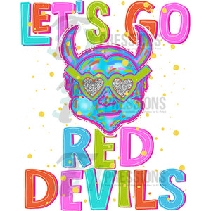 Neon Lets Go Red devils