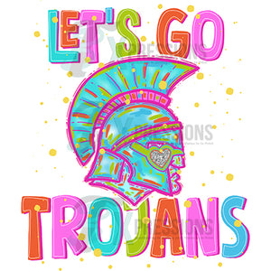 Neon Lets Go Trojans