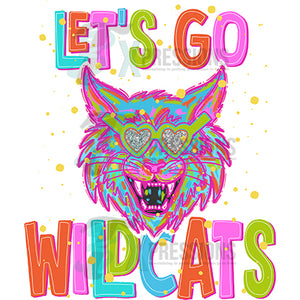 Neon Lets Go Wildcats