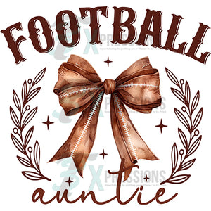 Coquette Bow Football Auntie