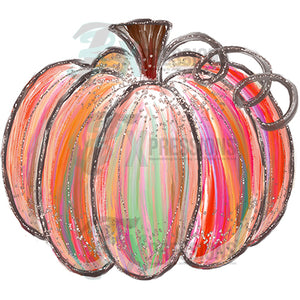 Fall bright painted pumpkin