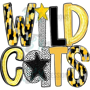 POPPY Wildcats gold and black