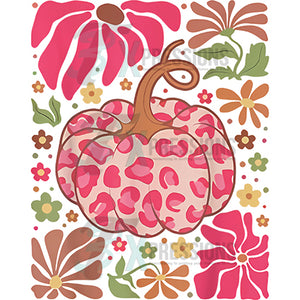 retro floral pumpkin collage