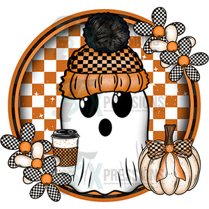 Hello Fall Checkered Ghost