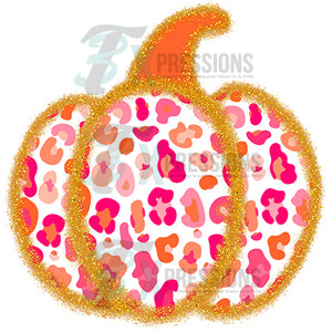 Glitter leopard Pumpkin