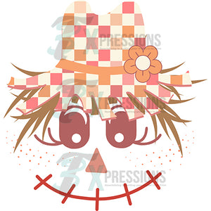 Cute scarecrow checkered hat