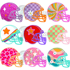 Fun bright helmets