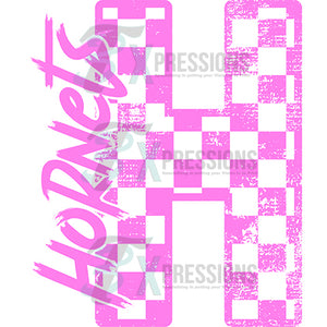 Personalized PInk checkered Letter