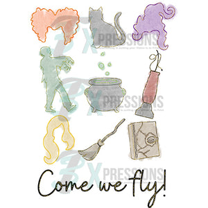 Come we fly water color