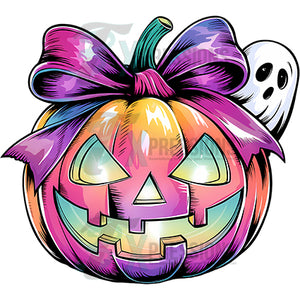 Ghost colorful jack o lantern