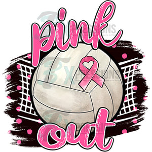 Pink out volleyball