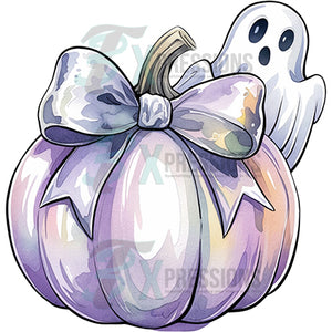 Purple ghost pumpkin