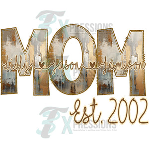 Personalized Painted Neutral Established Mom