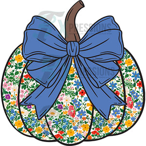 Floral Bow Pumpkin