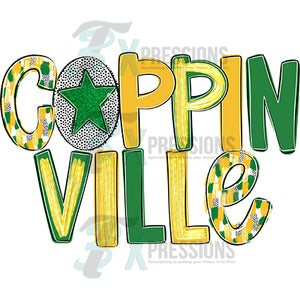 Poppy Coppinville Green and Gold