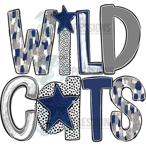 Poppy wildcats navy and gray