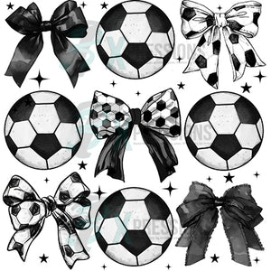 Soccer balls and bows