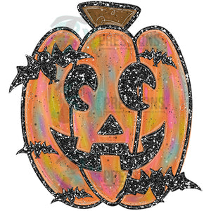 Jacko lantern with Glitter Bats