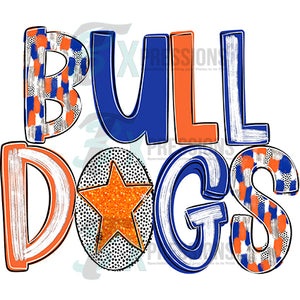 Poppy BullDogs blue and orange