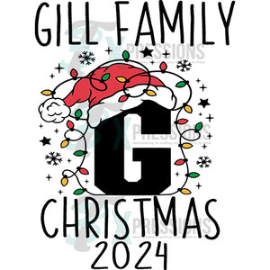 Personalized Family Christmas 2024 letter with lights