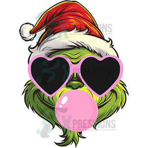 Grinch pink bow