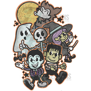 Retro halloween Monsters