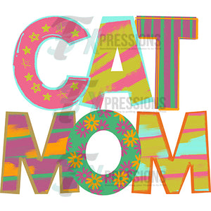 Cat Mom Colorful