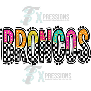 Broncos bright checkered