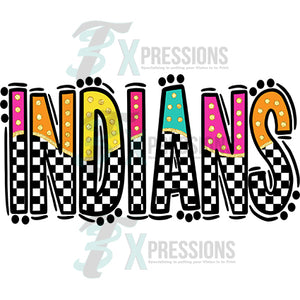 Indians bright checkered