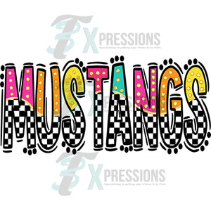 Mustangs bright checkered