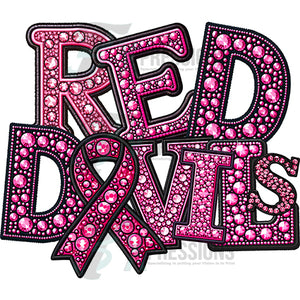 Red evils pink ribbon