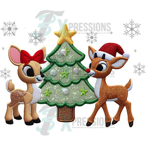 Rudolph with Tree