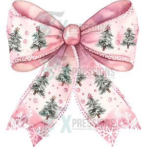 Christmas Tree pink Bow