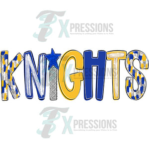 POPPY BLUE AND GOLD KNIGHTS ONE LINE