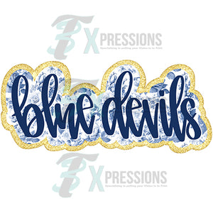 blue devils blue floral