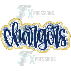 Chargers blue floral