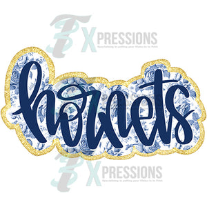 Hornets blue floral