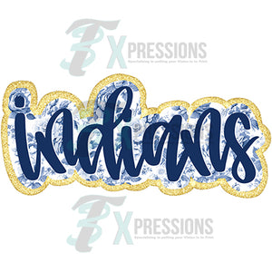 Indians Blue floral